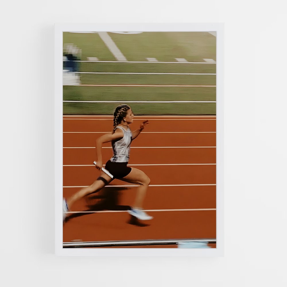 Poster La Course Déterminée – affiche Athlétisme (vue 3)