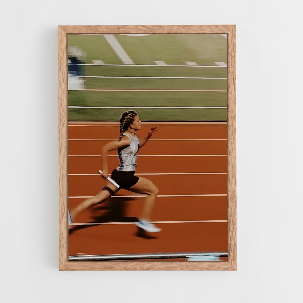 Poster La Course Déterminée – affiche Athlétisme (vue 4)