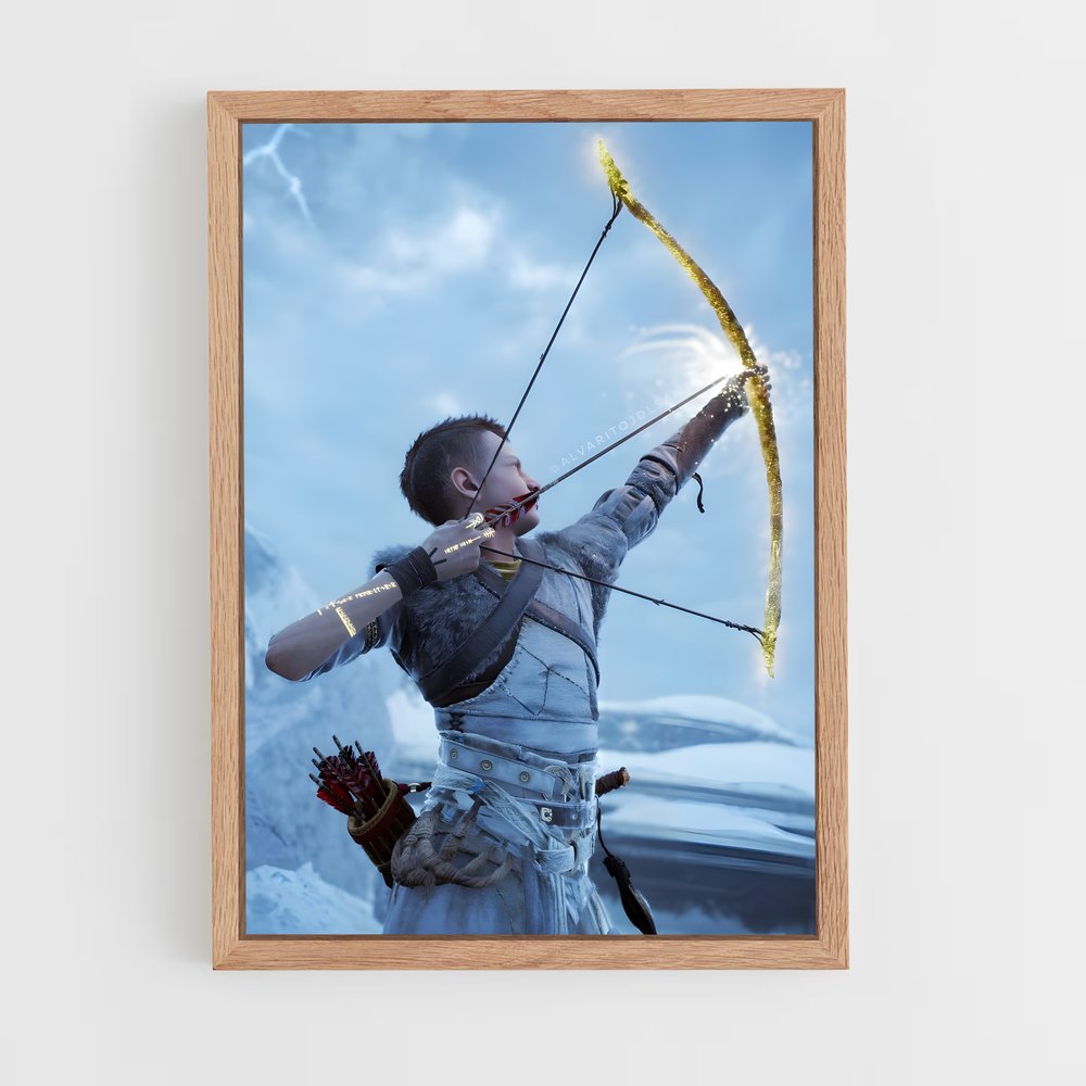 Poster L'Archer Éthéré – affiche God of War (vue 4)