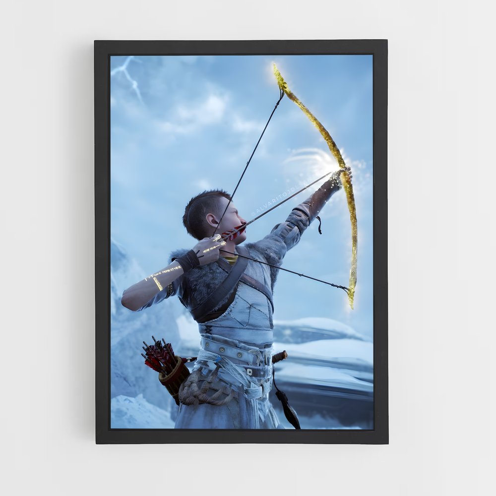 Poster L'Archer Éthéré – affiche God of War (vue 2)