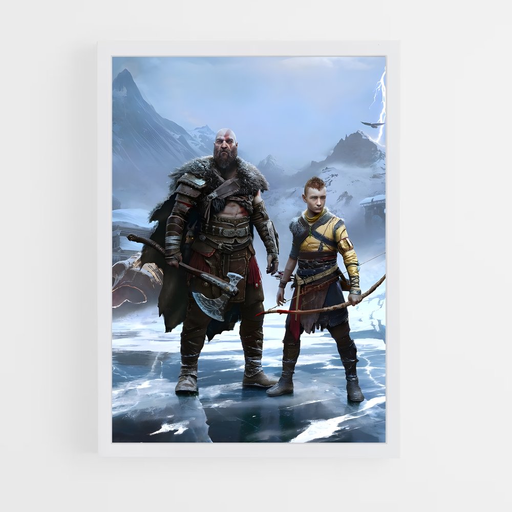 Poster Frères de Glace – affiche God of War (vue 3)