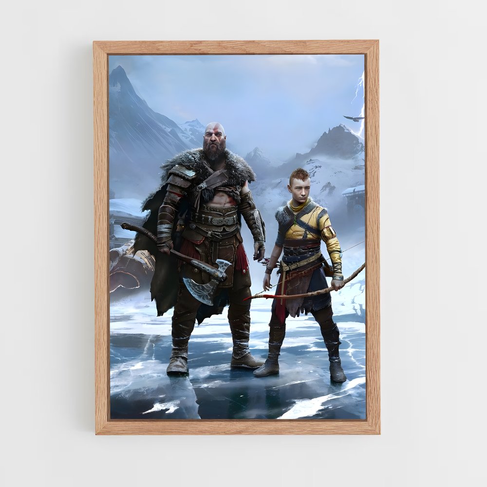 Poster Frères de Glace – affiche God of War (vue 4)