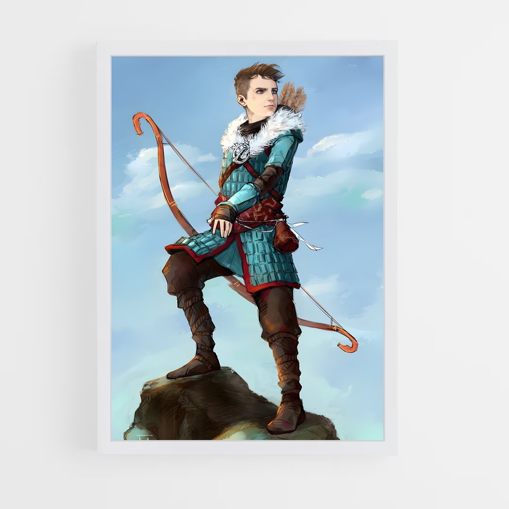 Poster Le Chasseur Céleste – affiche God of War (vue 3)