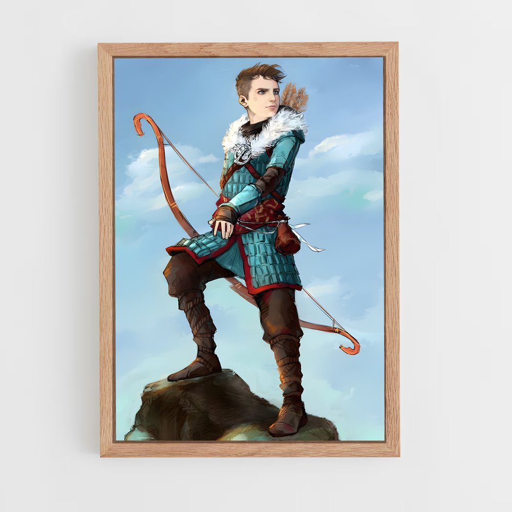 Poster Le Chasseur Céleste – affiche God of War (vue 4)