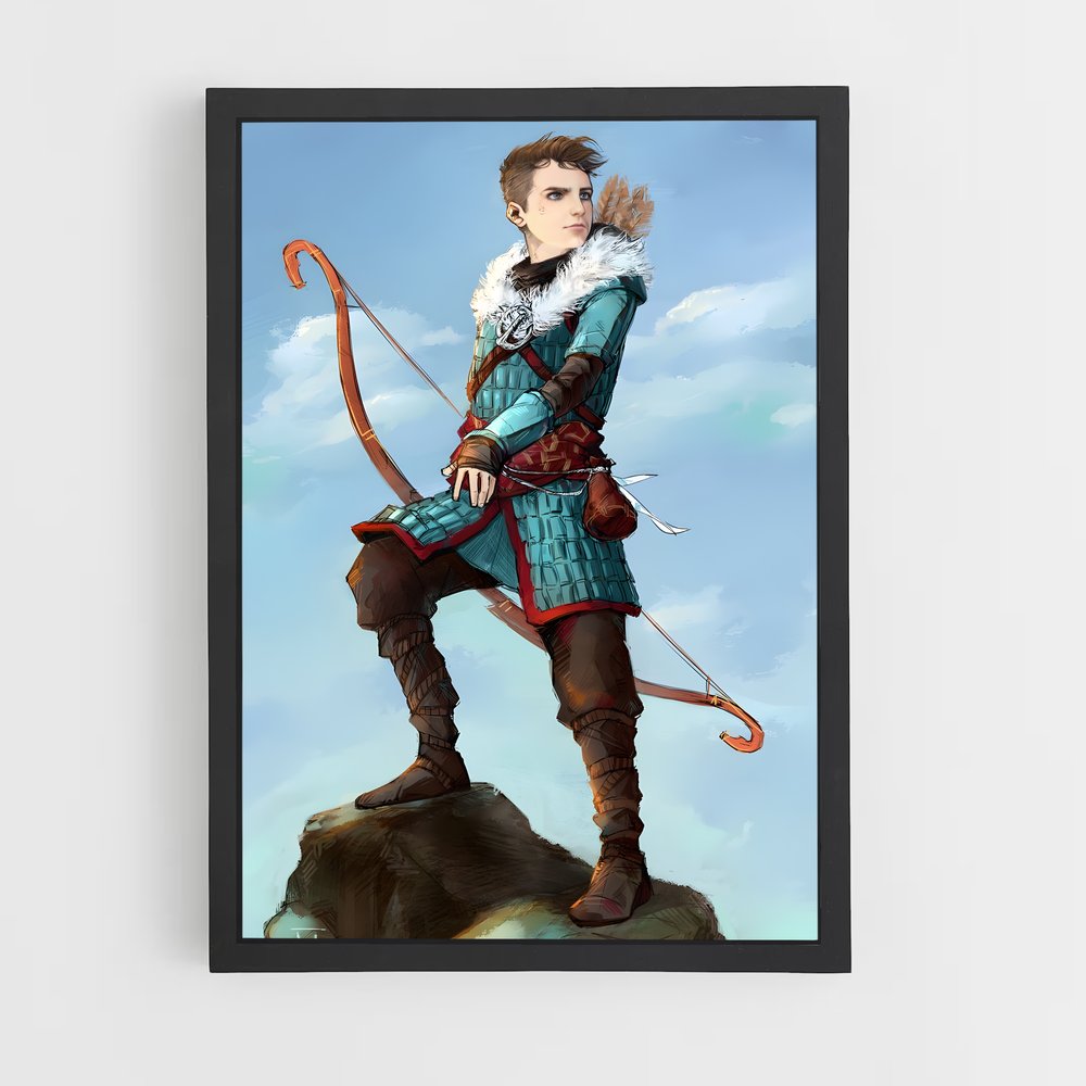 Poster Le Chasseur Céleste – affiche God of War (vue 2)