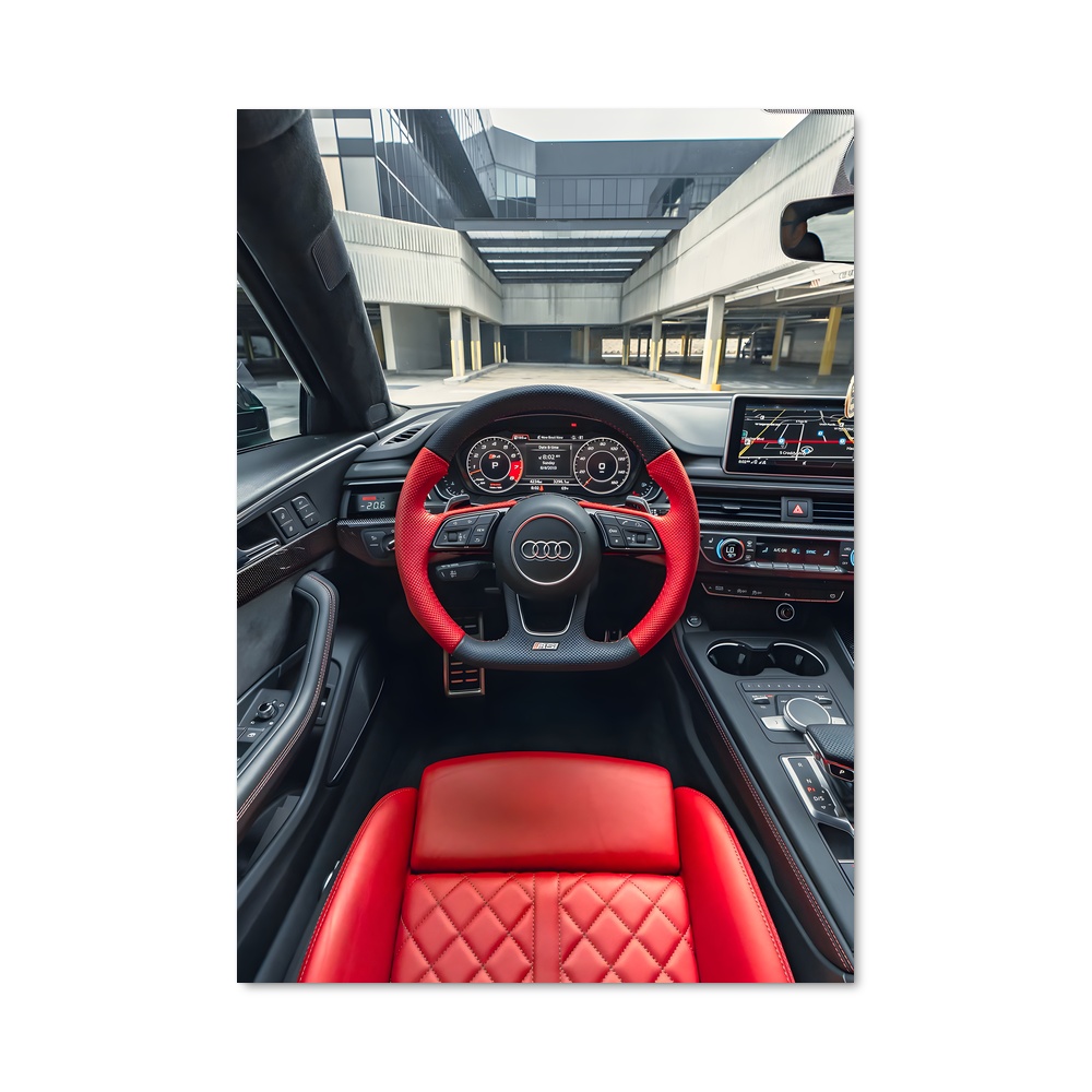 Poster Intérieur Audi Rouge