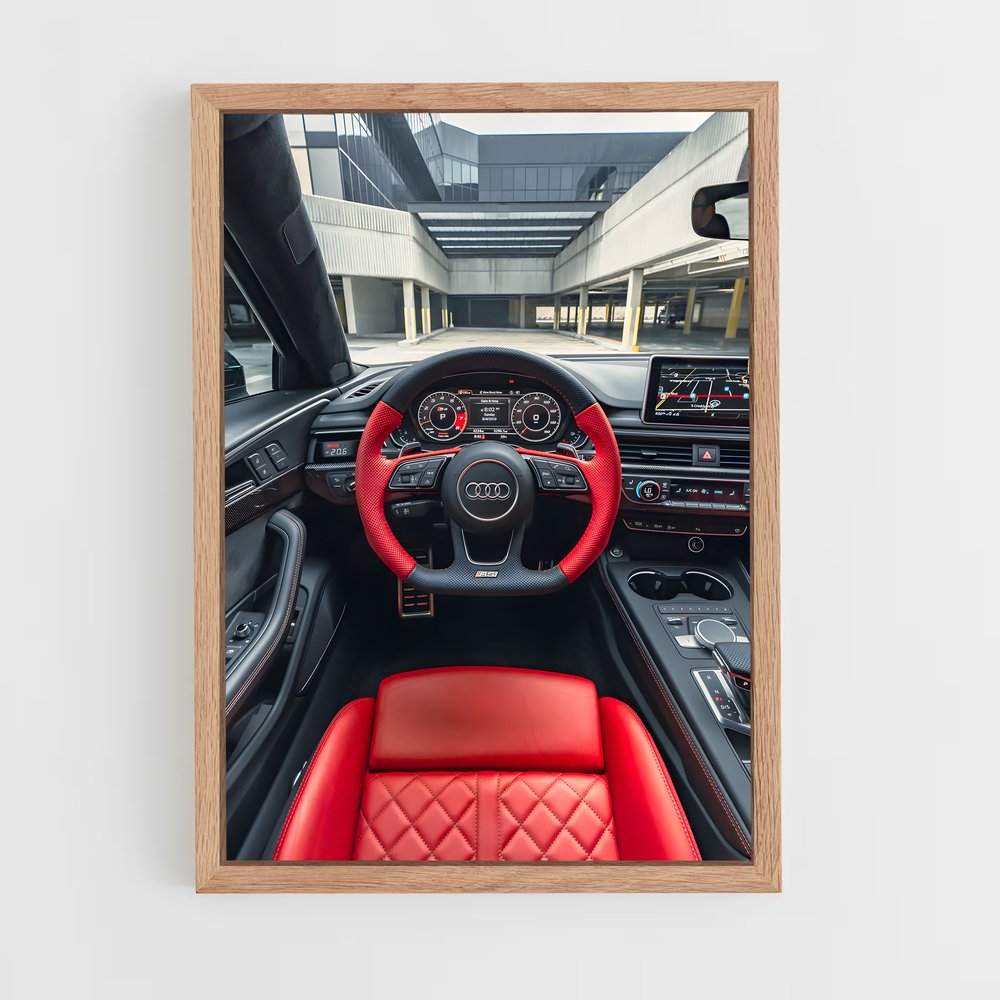 Poster Intérieur Audi Rouge (vue 4)