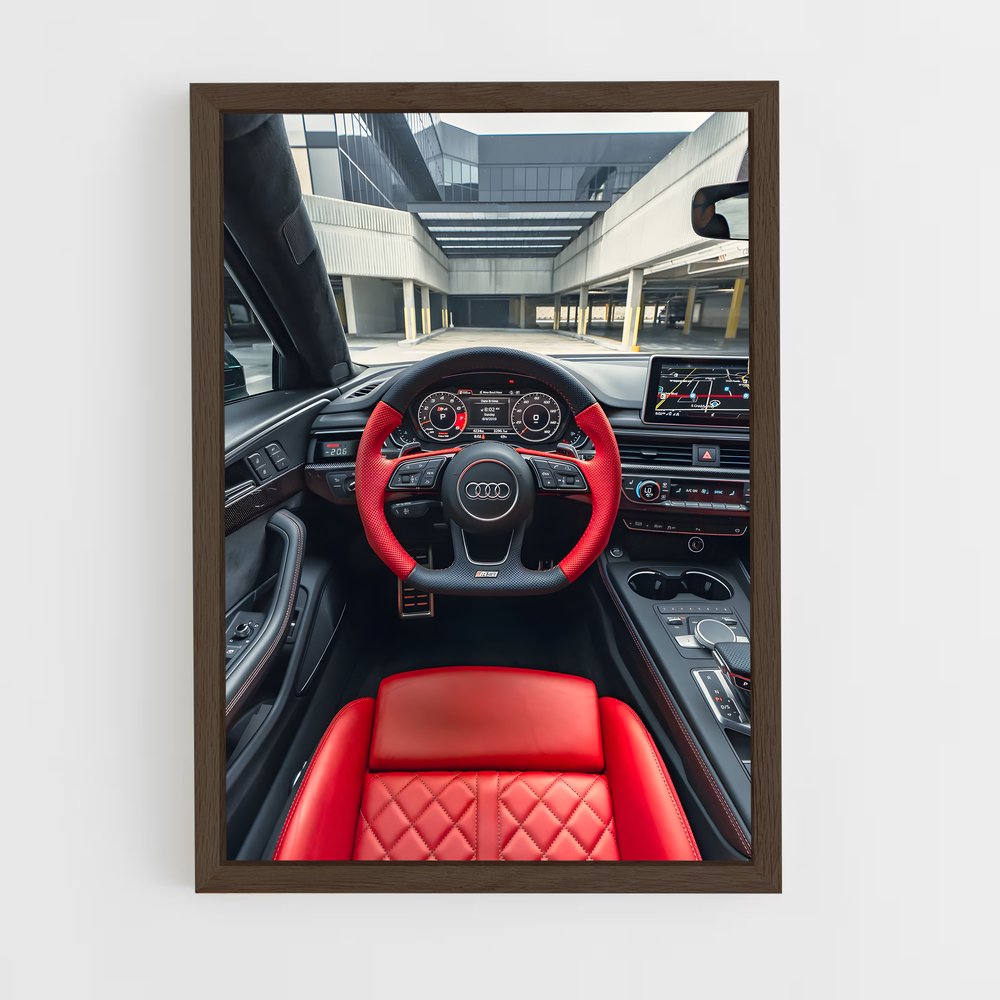 Poster Intérieur Audi Rouge (vue 5)
