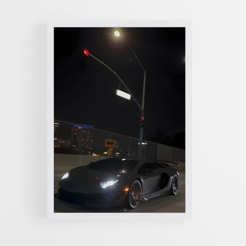 Poster Aventador nocturne – affiche Lamborghini (vue 3)