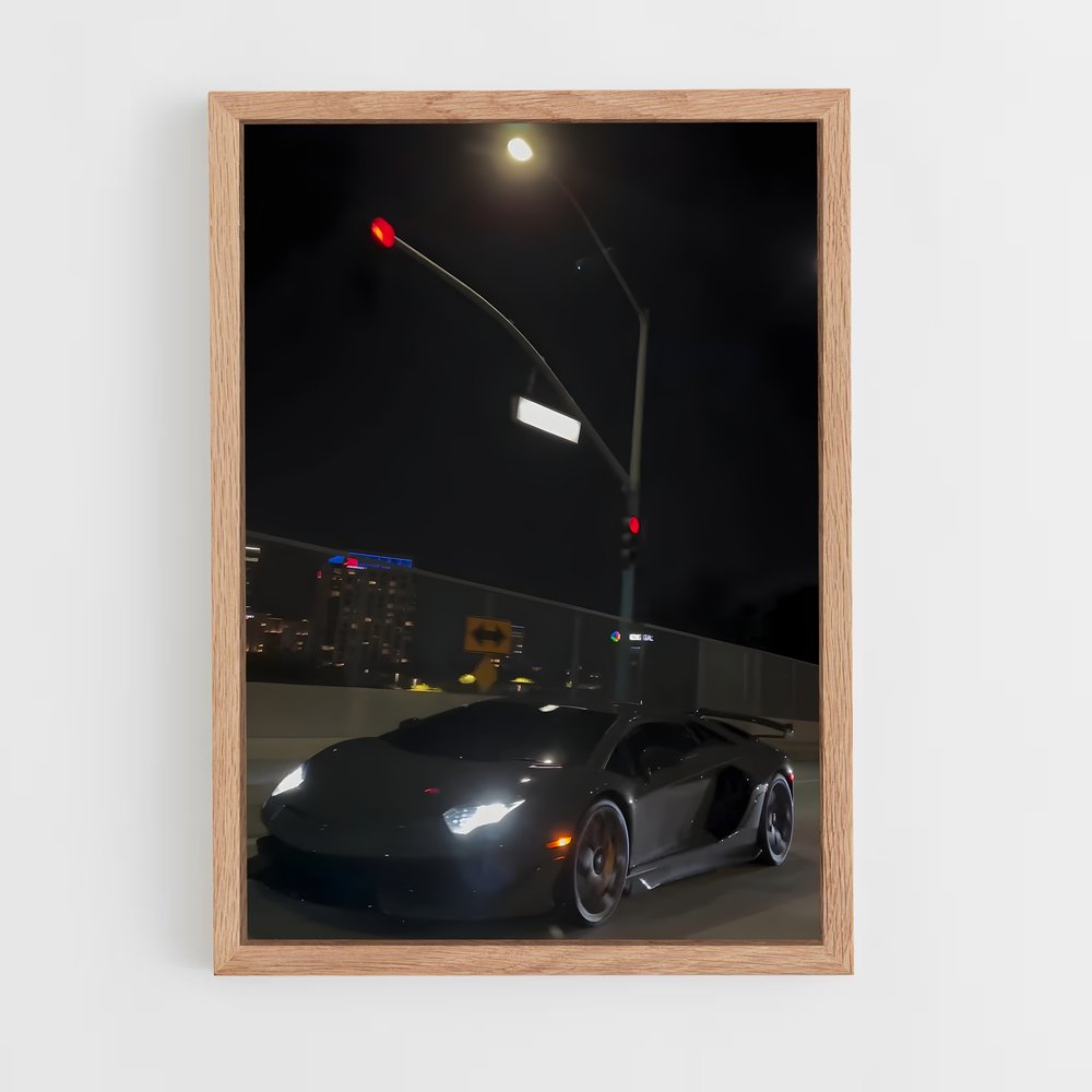 Poster Aventador nocturne – affiche Lamborghini (vue 4)