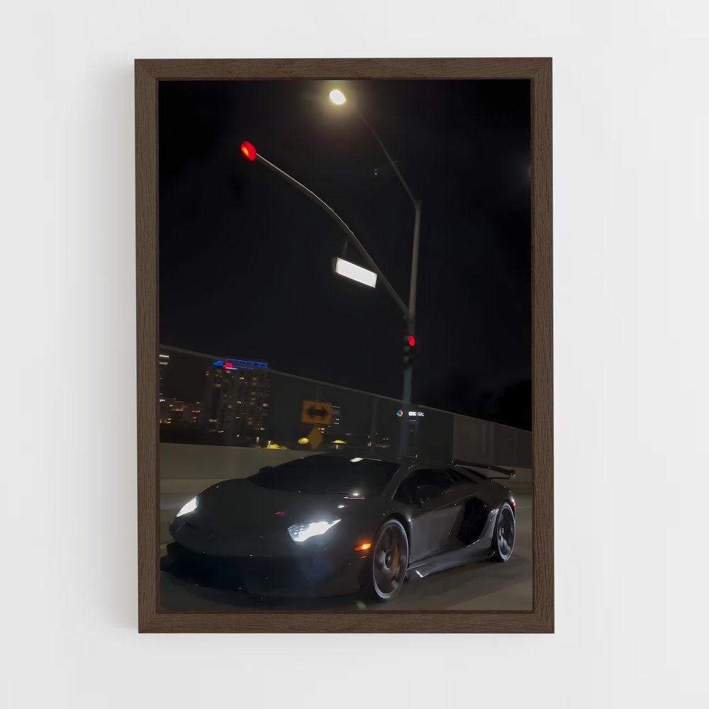 Poster Aventador nocturne – affiche Lamborghini (vue 5)