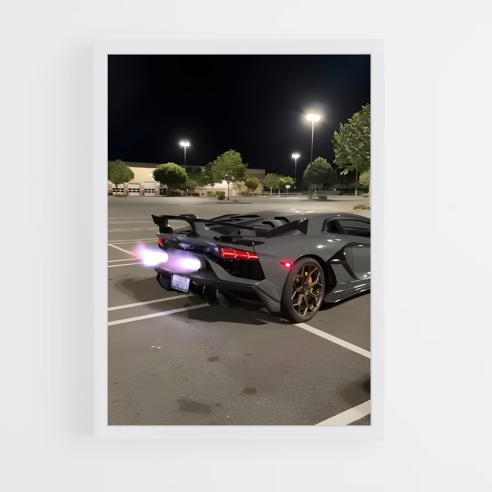 Poster Noir Supérieur – affiche Lamborghini (vue 3)