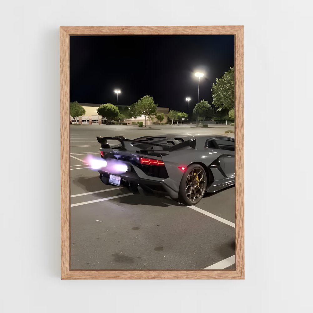 Poster Noir Supérieur – affiche Lamborghini (vue 4)