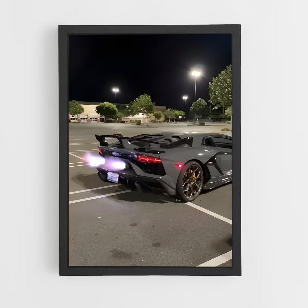 Poster Noir Supérieur – affiche Lamborghini (vue 2)