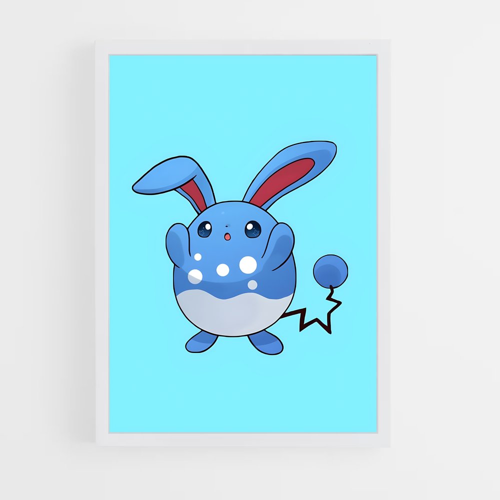 Poster Azumarill Blue Delight – affiche Pokemon (vue 3)