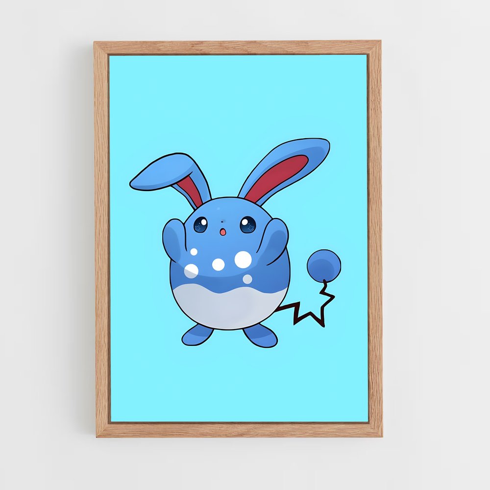 Poster Azumarill Blue Delight – affiche Pokemon (vue 4)