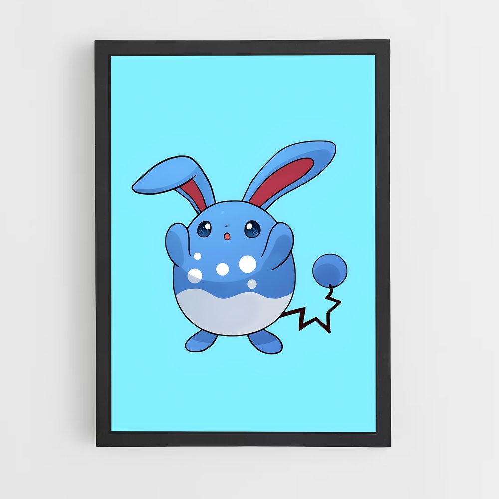 Poster Azumarill Blue Delight – affiche Pokemon (vue 2)
