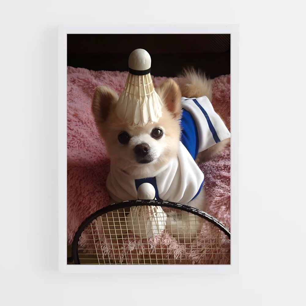 Poster Party Paws – affiche Badminton (vue 3)