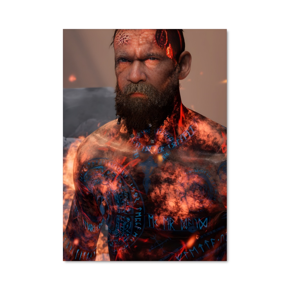 Poster Flamme de Barbe – affiche God of War