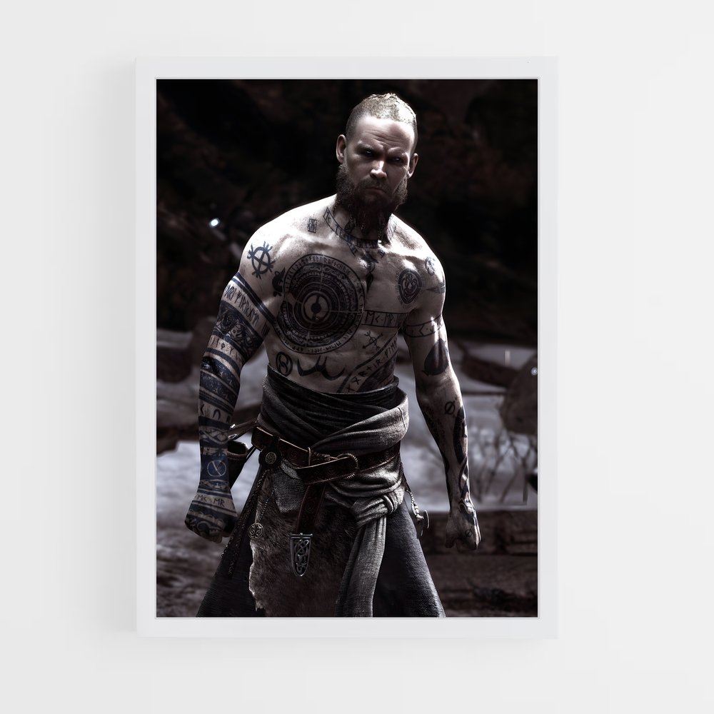 Poster Baldur incarnée – affiche God of War (vue 3)