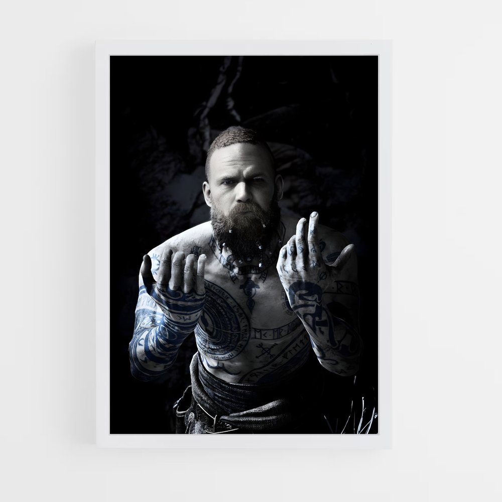 Poster Guerrier de l'Encre – affiche God of War (vue 3)