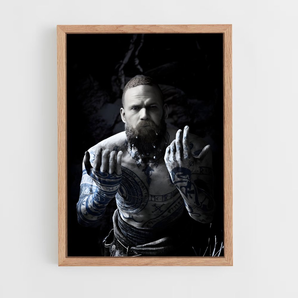 Poster Guerrier de l'Encre – affiche God of War (vue 4)