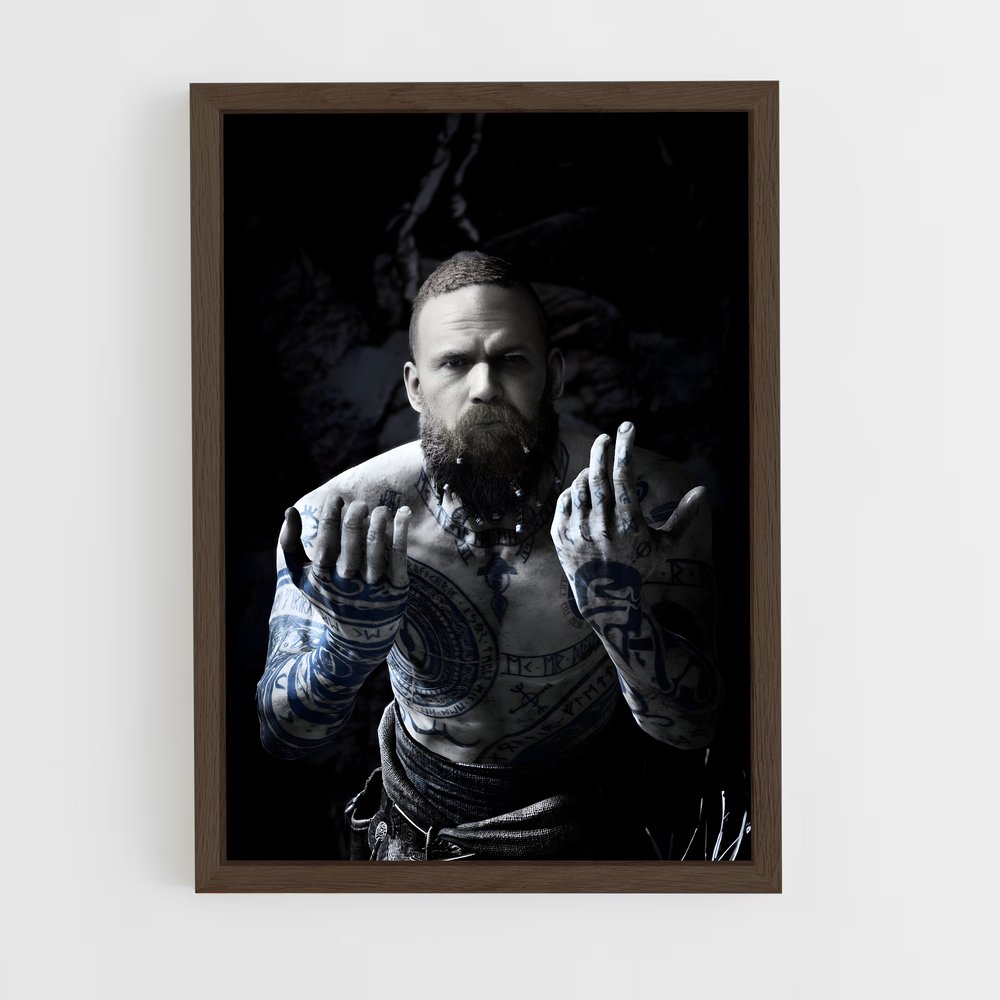 Poster Guerrier de l'Encre – affiche God of War (vue 5)