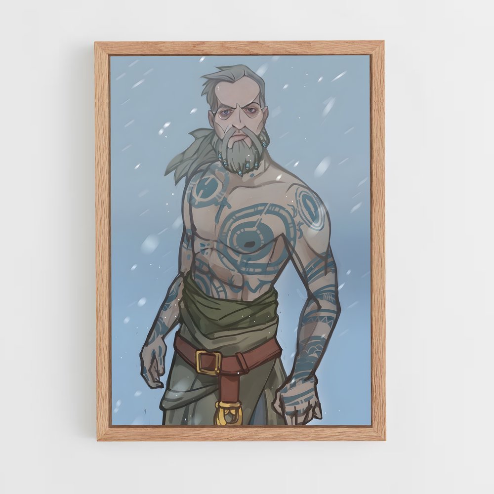 Poster Baldur guerrier – affiche God of War (vue 4)