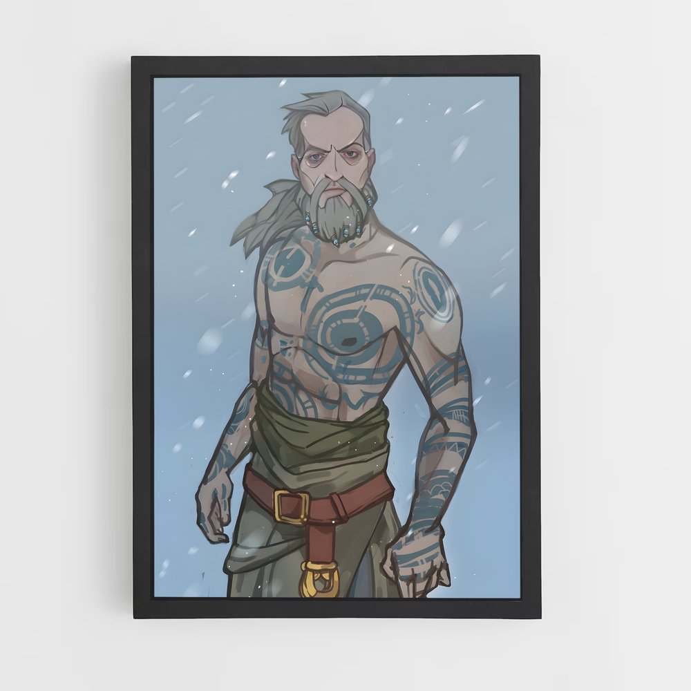Poster Baldur guerrier – affiche God of War (vue 2)