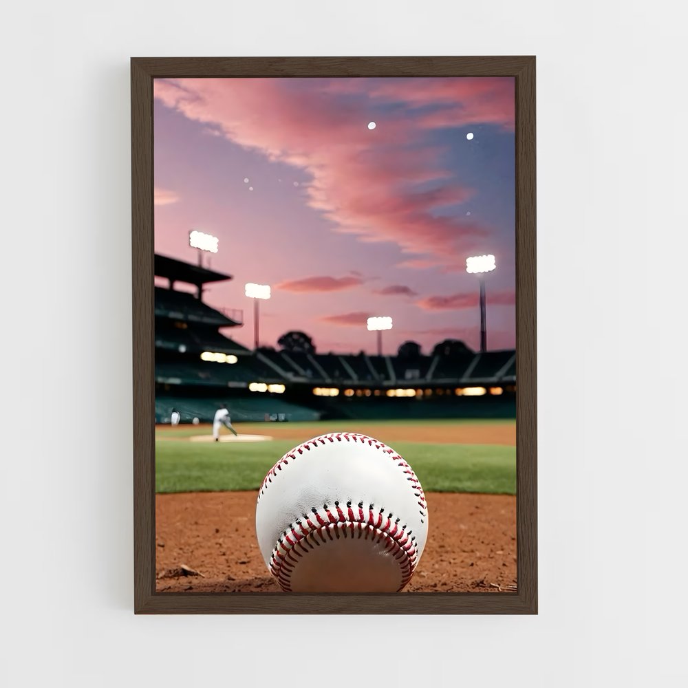 Poster Baseball pelouse (vue 5)