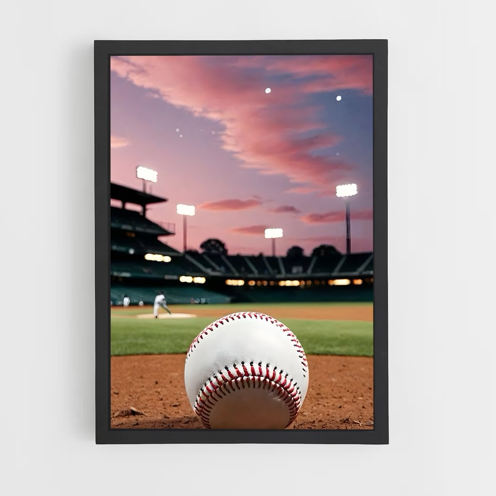 Poster Baseball pelouse (vue 2)