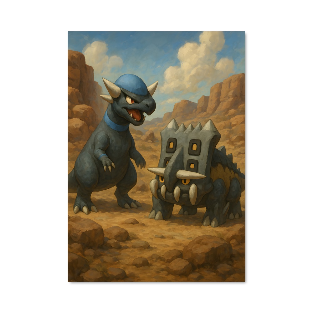 Poster Duel dans le Désert – affiche Pokemon