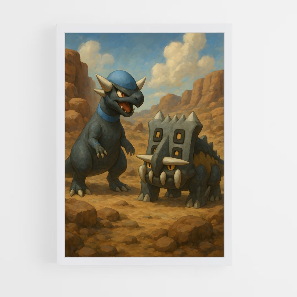 Poster Duel dans le Désert – affiche Pokemon (vue 3)