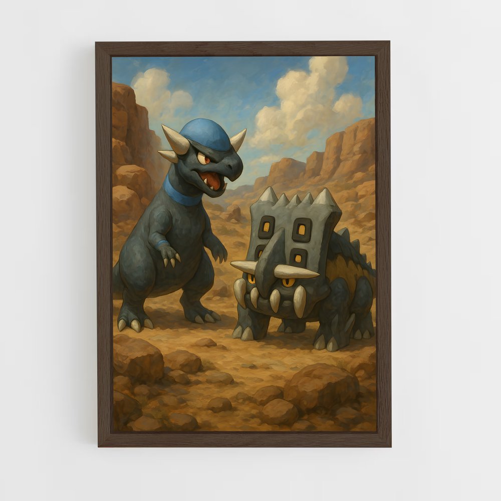 Poster Duel dans le Désert – affiche Pokemon (vue 5)