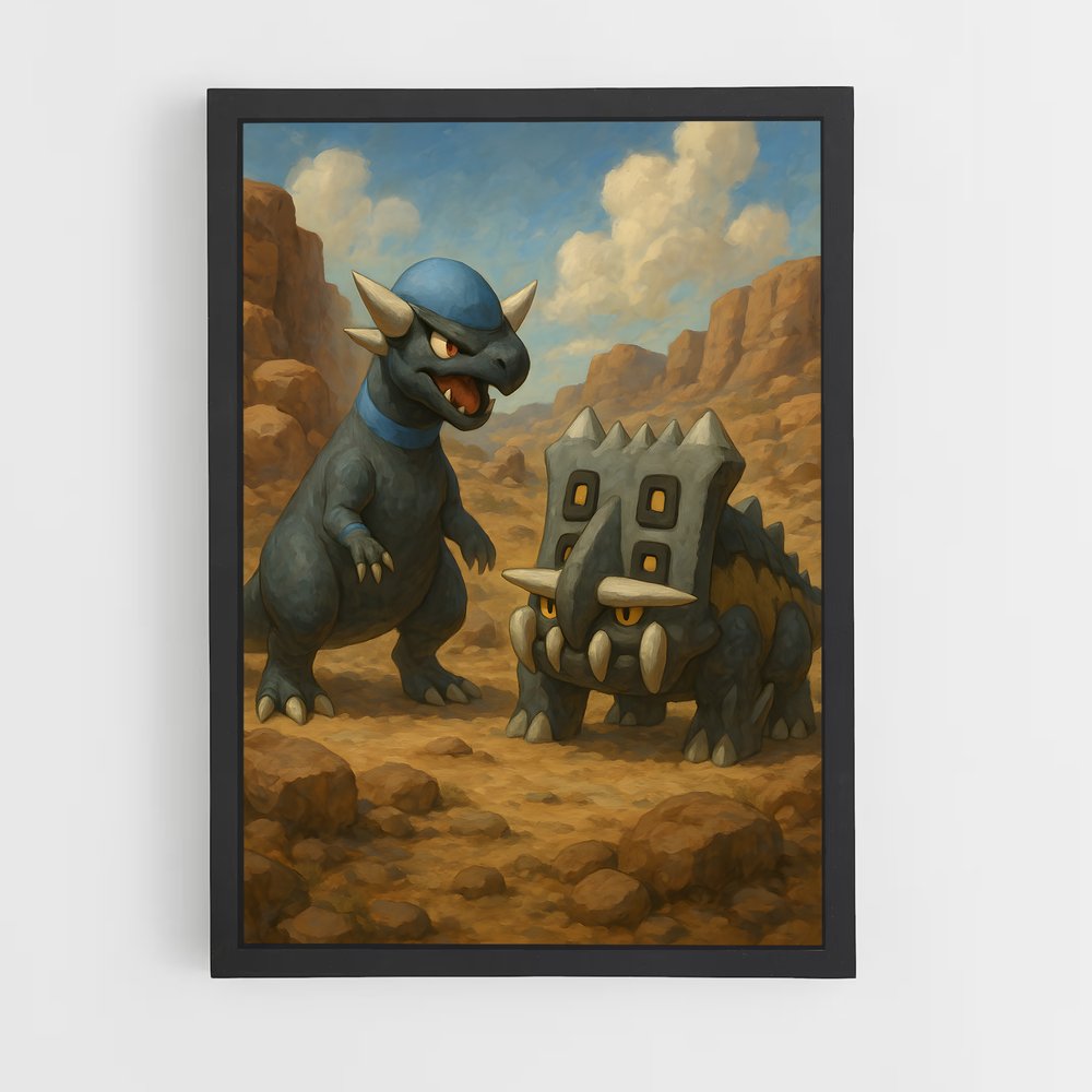 Poster Duel dans le Désert – affiche Pokemon (vue 2)