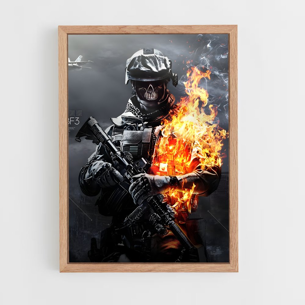 Poster Firestorm Soldier – affiche Battlefield (vue 4)