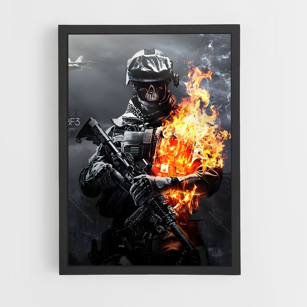 Poster Firestorm Soldier – affiche Battlefield (vue 2)