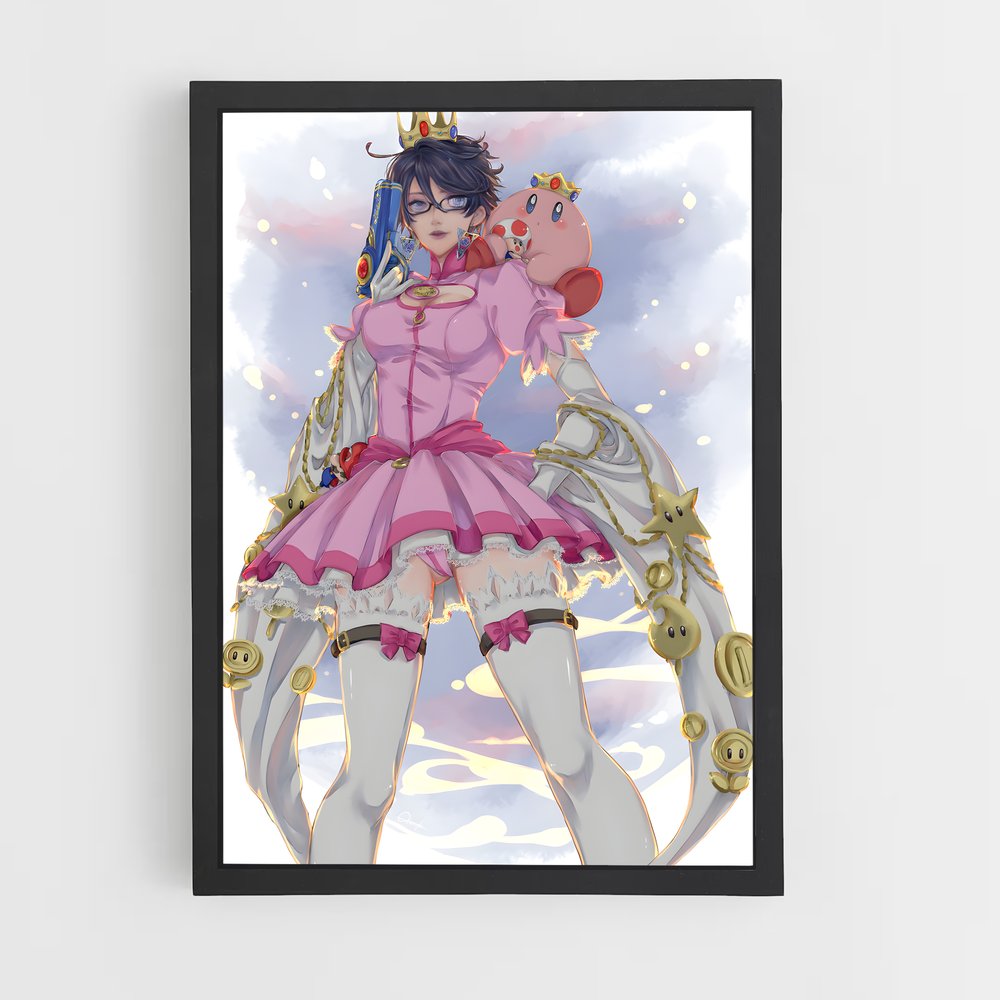 Poster Bayonetta D'une – affiche Super Smash Bros (vue 2)
