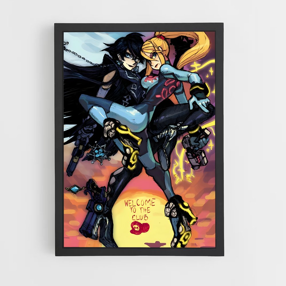 Poster Amour Nocturne – affiche Super Smash Bros (vue 2)