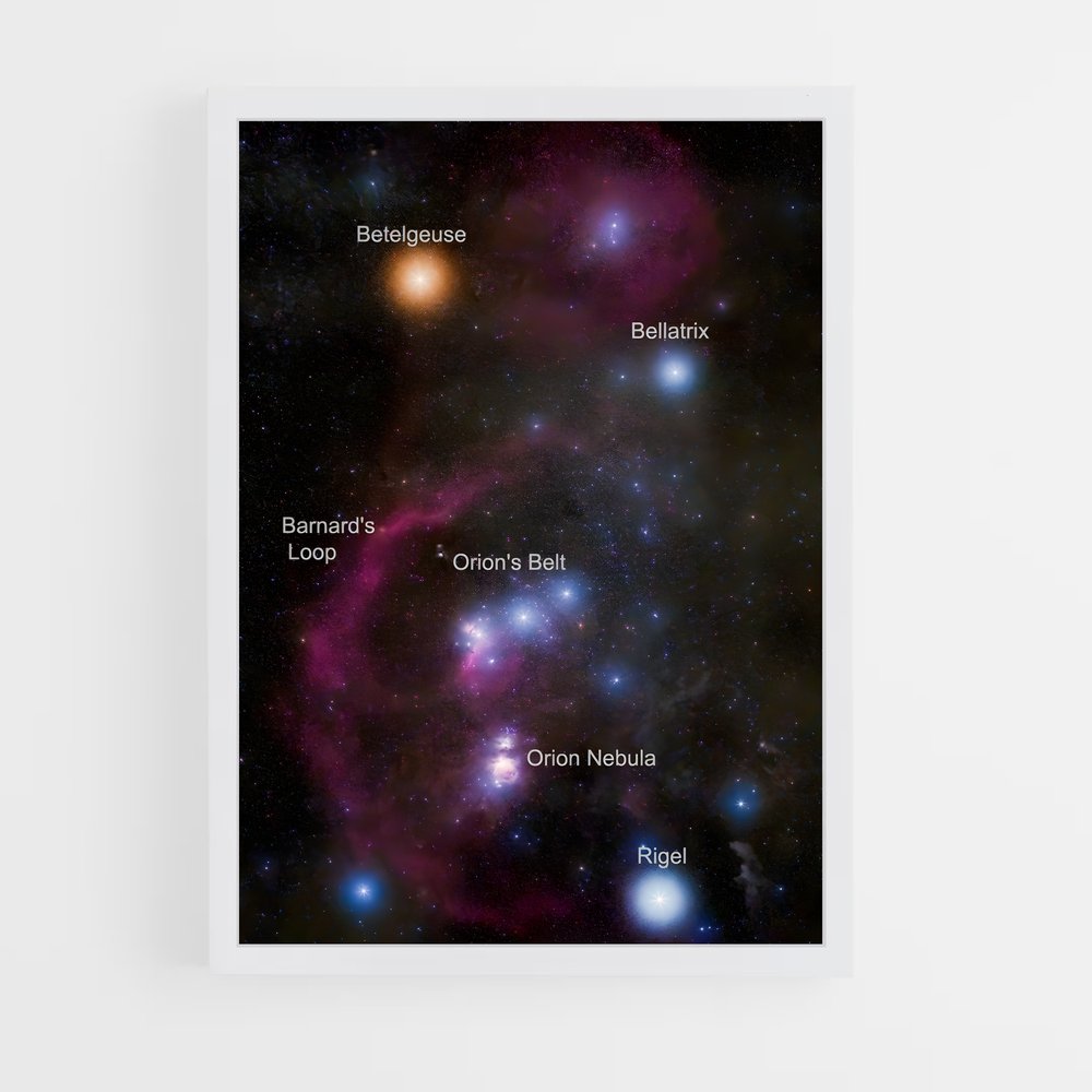 Poster Constellations de Léon – affiche Étoiles (vue 3)