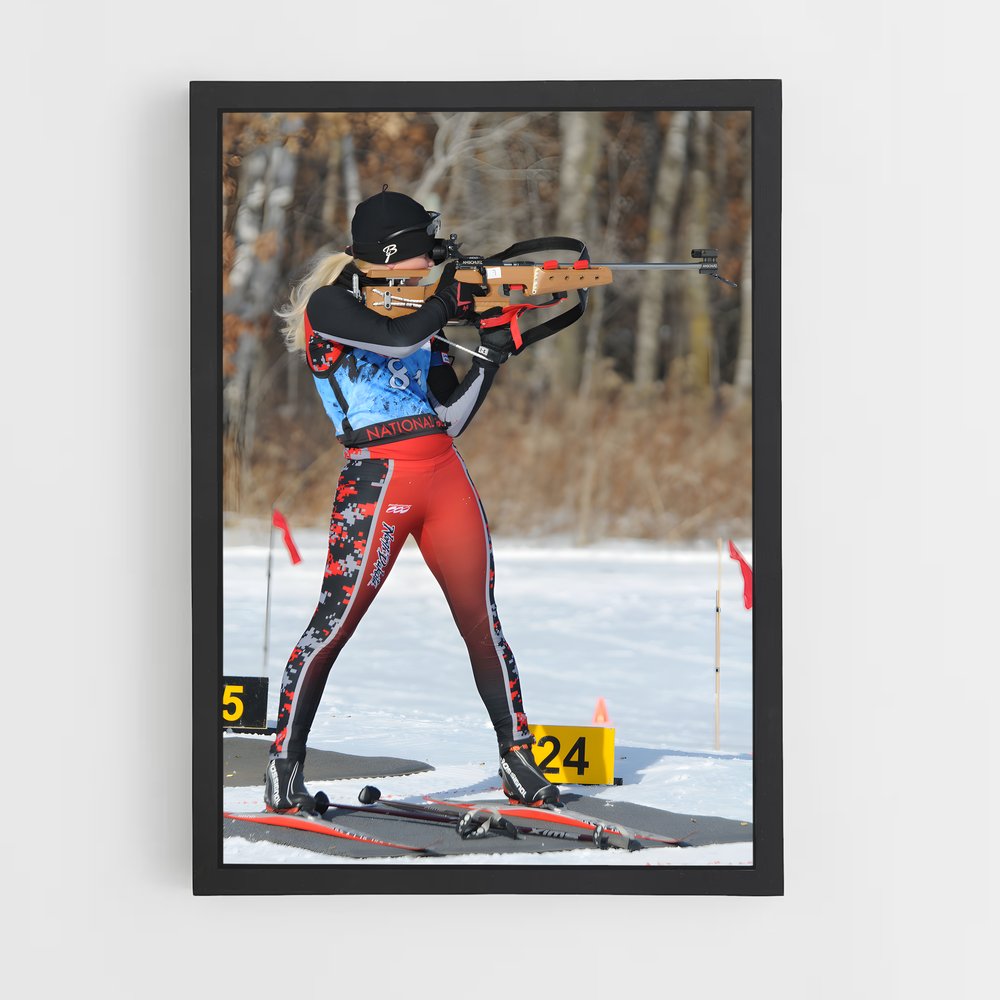 Poster Élan de Courage – affiche Biathlon (vue 2)