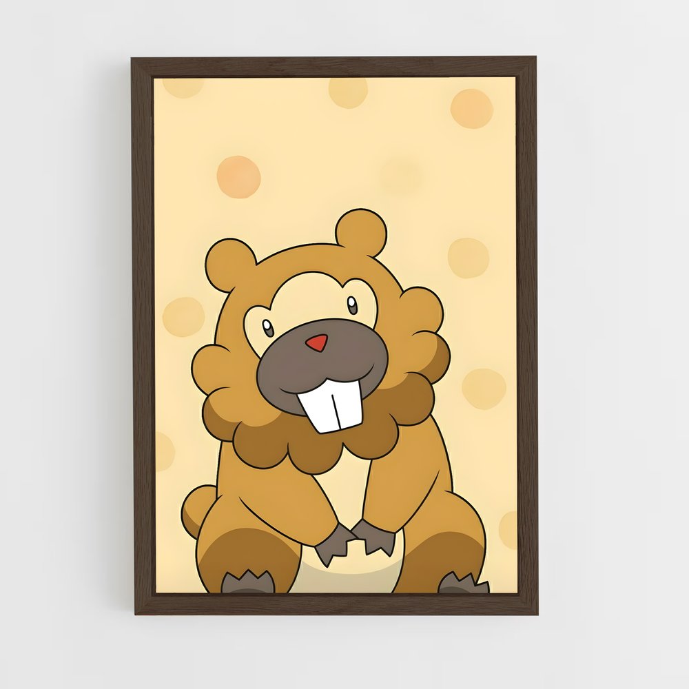 Poster Bidoof le Joyeux – affiche Pokemon (vue 5)