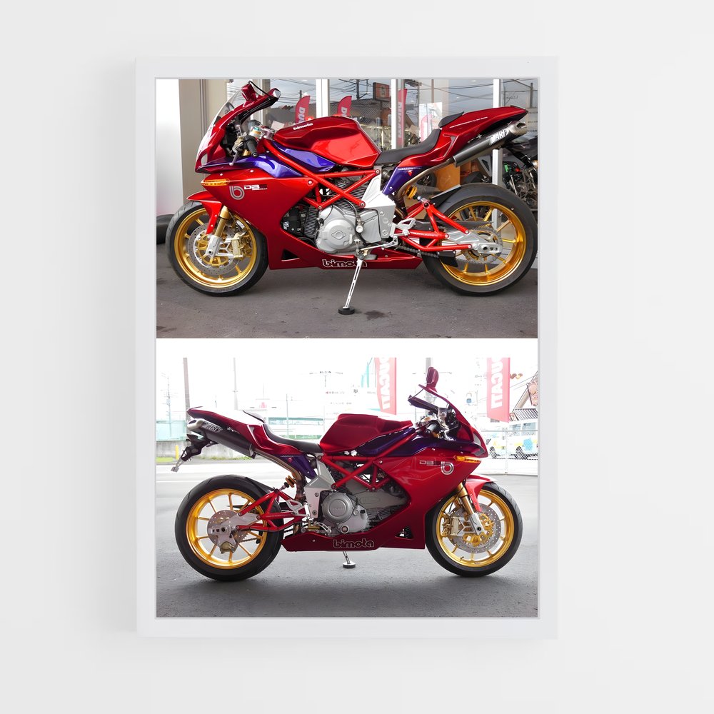 Poster Bimota Rouge (vue 3)