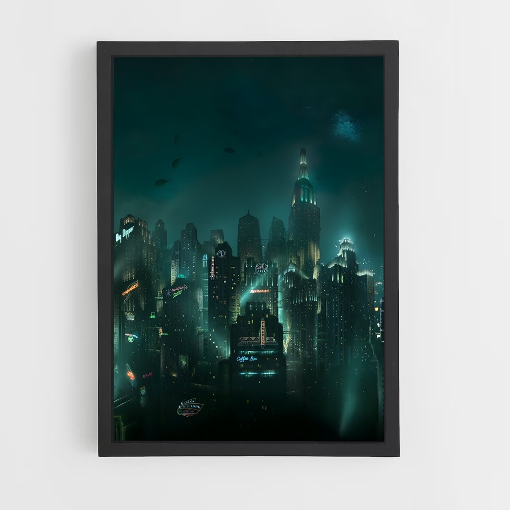 Poster Rapture Nocturne – affiche Bioshock (vue 2)