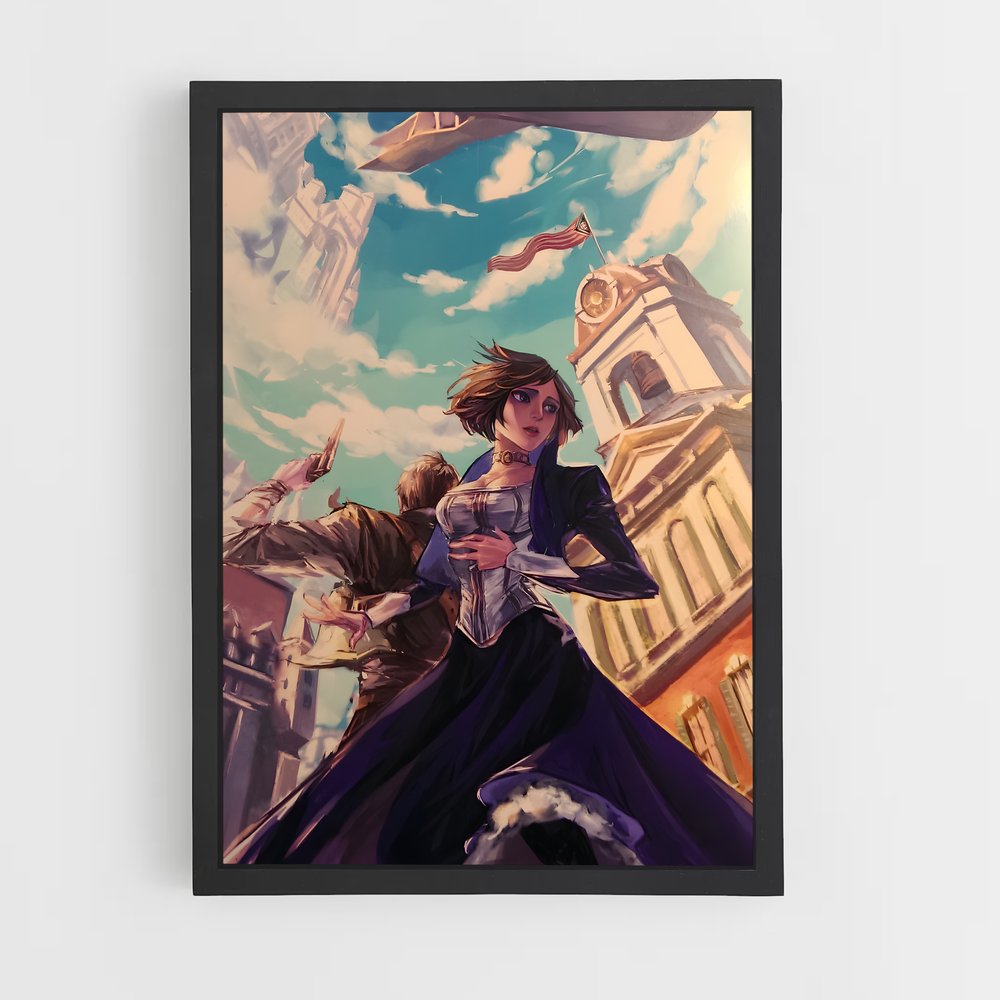 Poster L'Homme du Long Manteau – affiche Bioshock (vue 2)