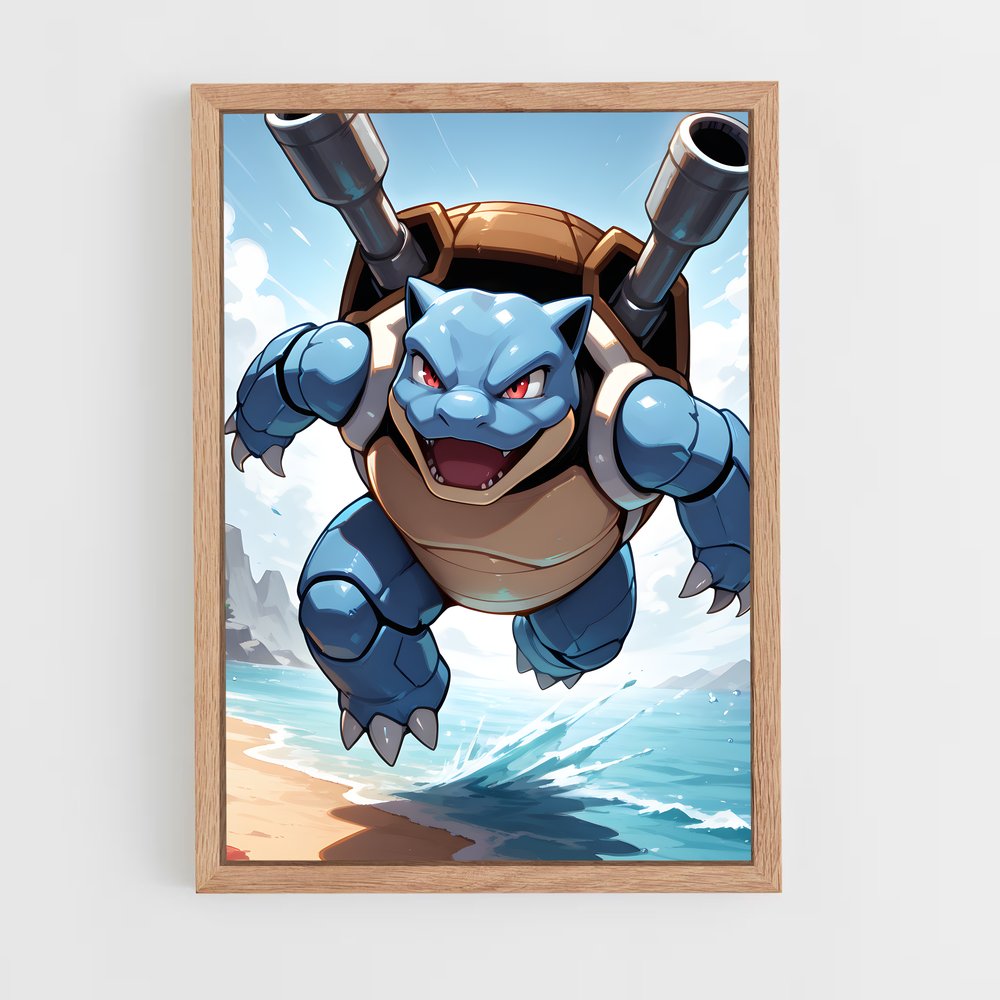 Poster Surfing Blastoise – affiche Pokemon (vue 4)