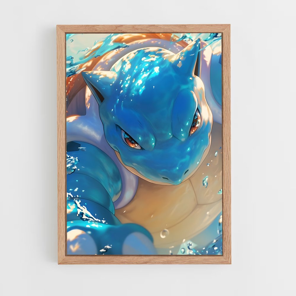 Poster Blue Wave Blastoise – affiche Pokemon (vue 4)