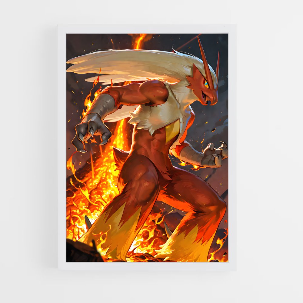 Poster Blaziken feu – affiche Pokemon (vue 3)