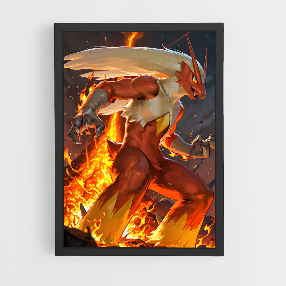 Poster Blaziken feu – affiche Pokemon (vue 2)