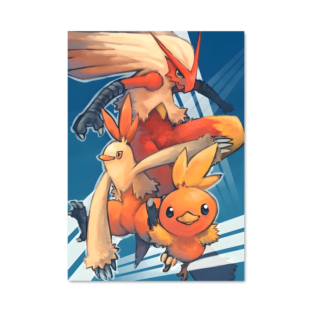 Poster Duel de Flammes – affiche Pokemon